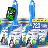 PetLovers Extra Sticky Lint Roller Mega Value Set 720 Sheets NT8-90 (8 pack)